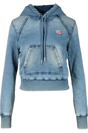 Diesel Dames, Sweatshirts & Hoodies, Blauw, Maat: M Katoen