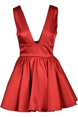 Ilkyaz Ozel Dames, Jurken, Rood, Maat: M Satijn