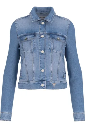 Guess Dames, Jassen, Blauw, Maat: L Denim
