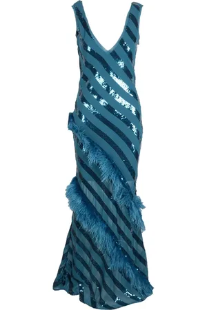 Patrizia Pepe Dames, Jurken, Blauw, Maat: M Poliester