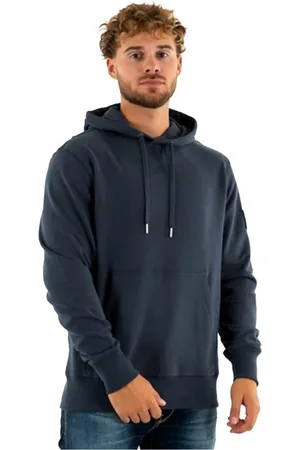 Calvin Klein Heren, Sweatshirts & Hoodies, Blauw, Maat: M Katoen