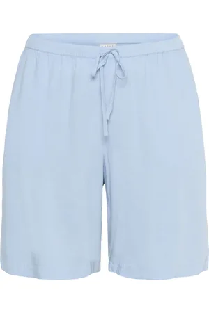 Kaffe Dames, Korte broeken, Blauw, Maat: 7XL Linnen