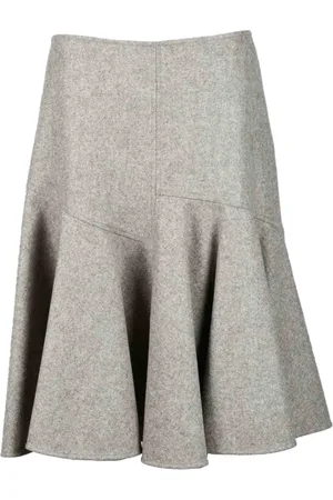 Bottega Veneta Dames, Rokken, Grijs, Maat: M Wol