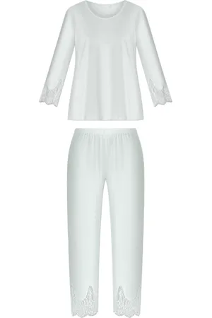Hanro Dames, Nachtkleding & Lounge, Blauw, Maat: M Modal