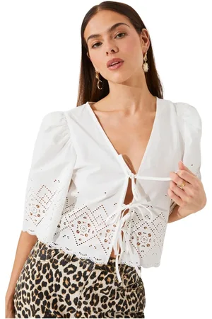 Suncoo Dames, Blouses & Shirts, Wit, Maat: XS Katoen