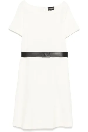 Emporio Armani Dames, Jurken, Wit, Maat: S Zijde