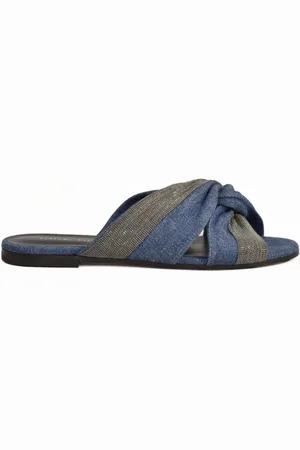 Fabiana Filippi Dames, Schoenen, Blauw, Maat: 40 EU Denim