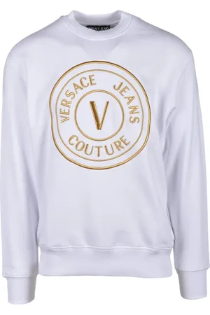 VERSACE Heren, Sweatshirts & Hoodies, Wit, Maat: 3XL Katoen