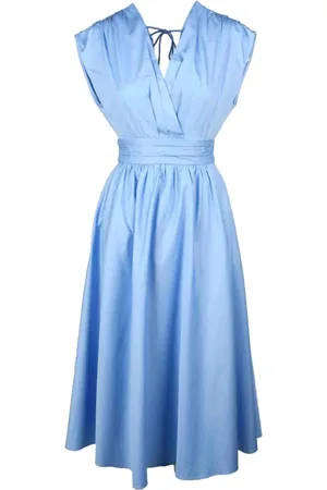 ACCESS FASHION Dames, Jurken, Blauw, Maat: L Katoen