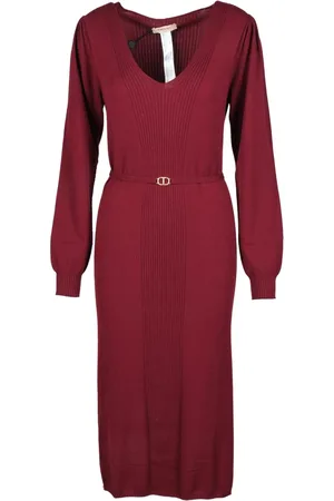 Twin-Set Dames, Jurken, Rood, Maat: XS Viscose