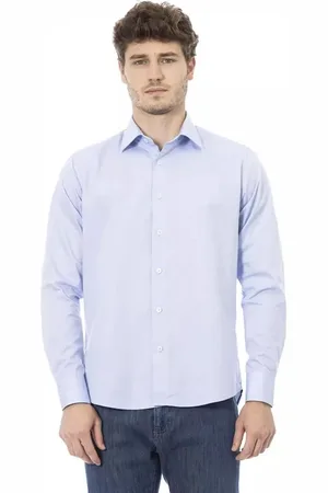 BALDININI Heren, Overhemden, Blauw, Maat: XL Katoen