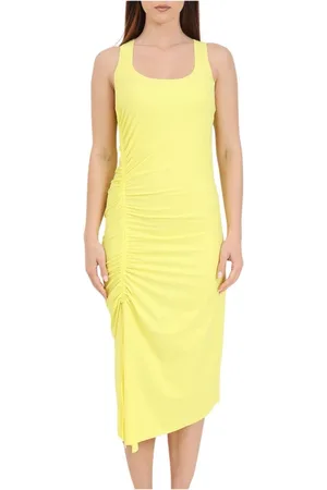 Patrizia Pepe Dames, Jurken, Geel, Maat: XS Polyamide