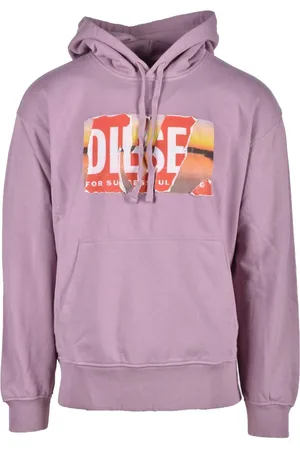 Diesel Heren, Sweatshirts & Hoodies, Roze, Maat: S Katoen