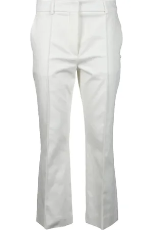 Sportmax Dames, Broeken, Wit, Maat: S Katoen