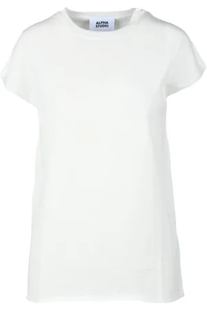 ALPHA STUDIO Dames, Tops, Wit, Maat: S Katoen