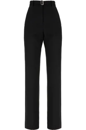 Lanvin Dames, Broeken, Zwart, Maat: S Leer