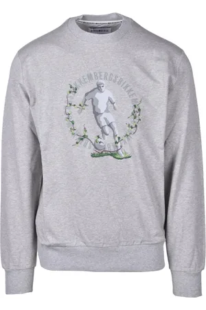 Bikkembergs Heren, Sweatshirts & Hoodies, Grijs, Maat: XL Katoen
