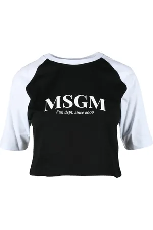 Msgm Dames, Tops, Zwart, Maat: L Katoen