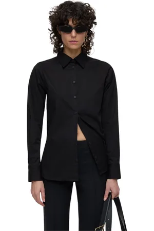 Closed Dames, Blouses & Shirts, Zwart, Maat: L Katoen