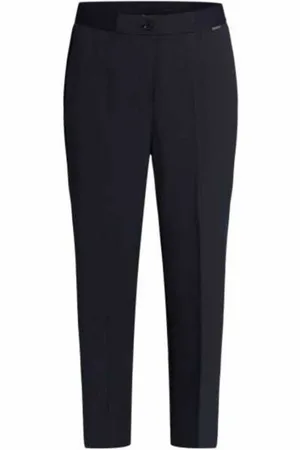 Marc Aurel Dames, Broeken, Blauw, Maat: 2XL Poliester