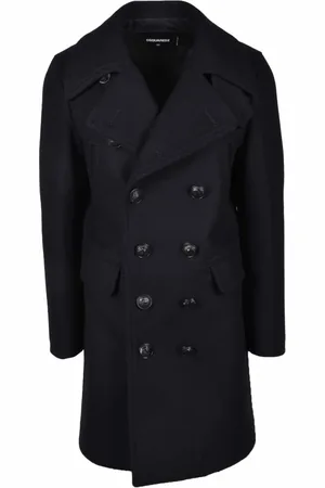 Dsquared2 Heren, Mantels, Zwart, Maat: L Wol