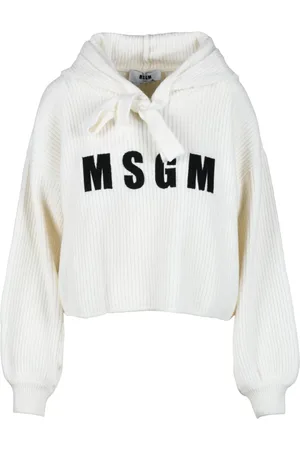 Msgm Dames, Sweatshirts & Hoodies, Wit, Maat: M Wol