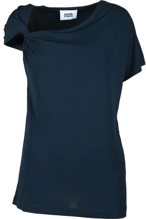 ALPHA STUDIO Dames, Tops, Blauw, Maat: 2XS Viscose