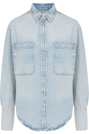 ANINE BING Dames, Blouses & Shirts, Blauw, Maat: XS Denim