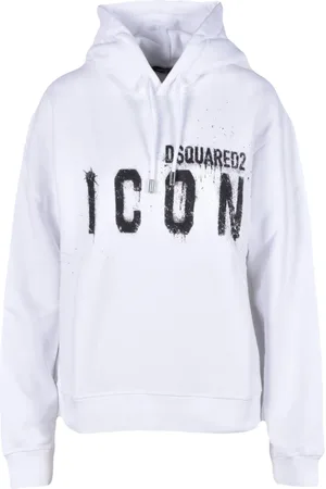 Dsquared2 Dames, Sweatshirts & Hoodies, Wit, Maat: 2XS Katoen