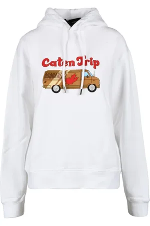 Dsquared2 Dames, Sweatshirts & Hoodies, Wit, Maat: XS Katoen