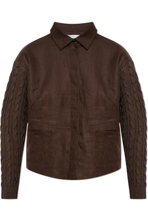 Max Mara Dames, Blouses & Shirts, Bruin, Maat: XL Linnen