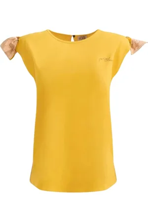 ALVIERO MARTINI 1A CLASSE Dames, Tops, Geel, Maat: L Katoen
