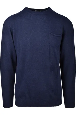 ALPHA STUDIO Heren, Truien, Blauw, Maat: M Wol