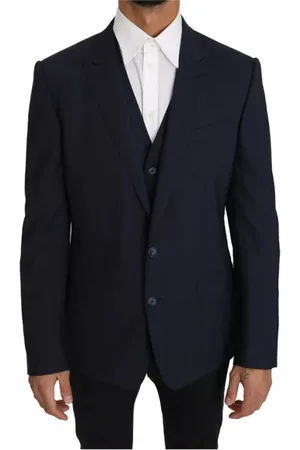 Dolce & Gabbana Heren, Jassen, Blauw, Maat: L Wol