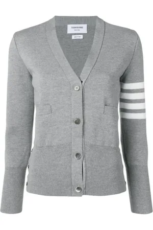 Thom Browne Dames, Truien, Grijs, Maat: 2XS Wol