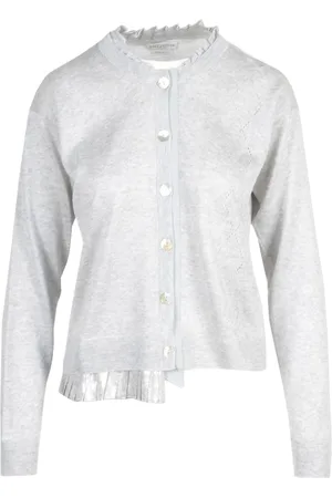 BALLANTYNE Dames, Truien, Grijs, Maat: M Viscose