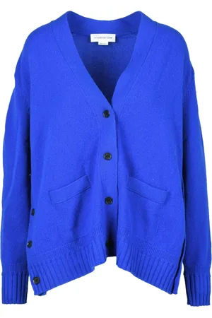 Victoria Beckham Dames, Truien, Blauw, Maat: S Wol