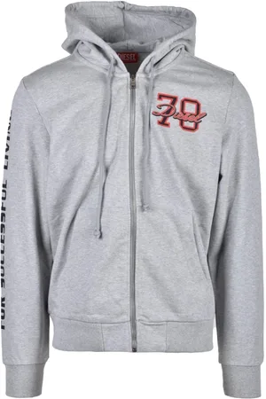 Diesel Heren, Sweatshirts & Hoodies, Grijs, Maat: M Katoen