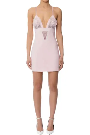 Elisabetta Franchi Dames, Jurken, Roze, Maat: S Satijn