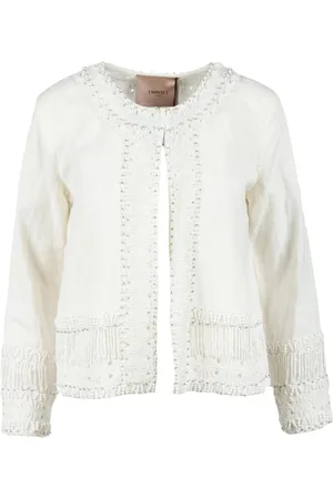 Twin-Set Dames, Truien, Wit, Maat: 2XL Katoen