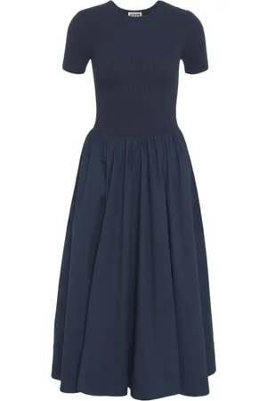 Staud Dames, Jurken, Blauw, Maat: M