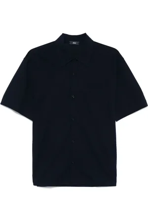 HERNO Heren, Overhemden, Blauw, Maat: M Katoen