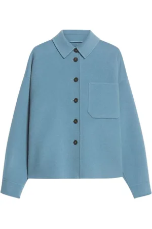 Max Mara Dames, Jassen, Blauw, Maat: XS Wol
