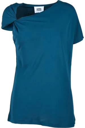 ALPHA STUDIO Dames, Tops, Blauw, Maat: M Viscose