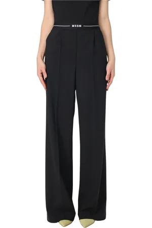 Msgm Dames, Broeken, Zwart, Maat: L