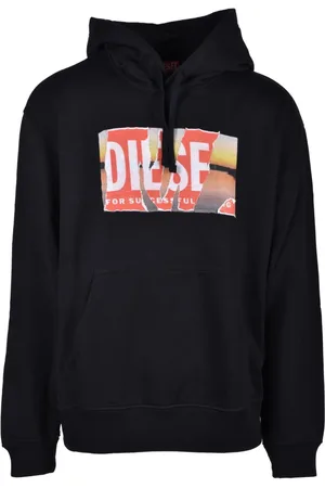 Diesel Heren, Sweatshirts & Hoodies, Zwart, Maat: XL Katoen