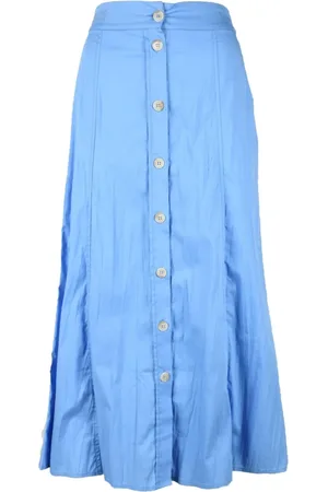 SEMICOUTURE Dames, Rokken, Blauw, Maat: M Katoen