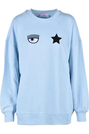 Chiara Ferragni Dames, Sweatshirts & Hoodies, Blauw, Maat: XS Katoen
