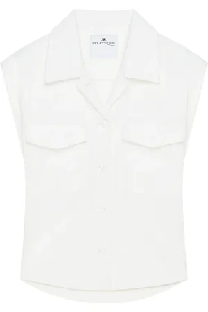 Courrèges Dames, Jassen, Wit, Maat: XS Katoen