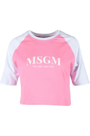 Msgm Dames, Tops, Roze, Maat: XS Katoen